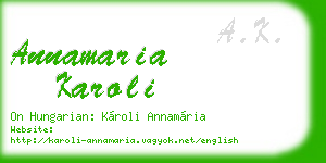 annamaria karoli business card